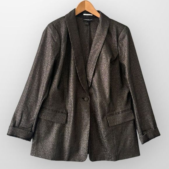 Lane Bryant Blazer Women Size 16 Metallic - Picture 1 of 5